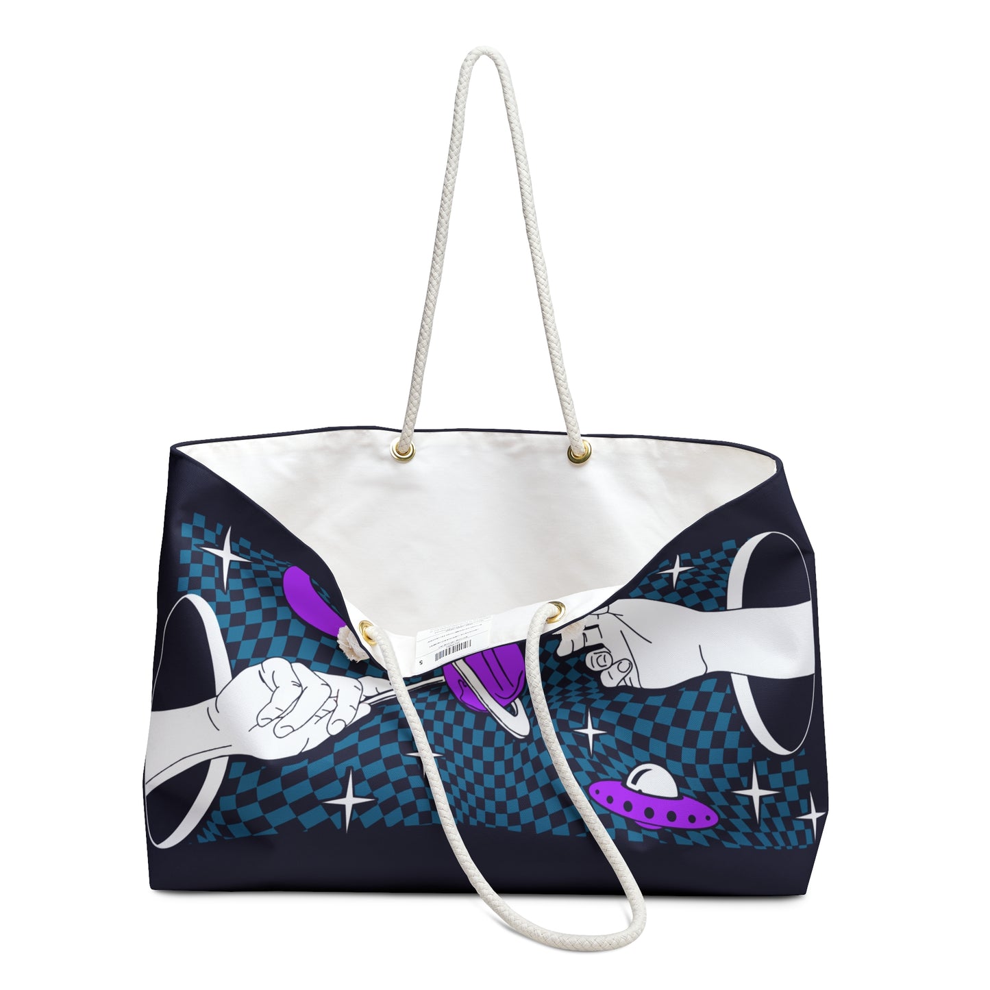 Sitting On Saturn "Hands In Space" Outdoor Travel Tote Bag