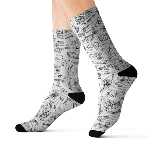 Sitting On Saturn "Doodles" Socks