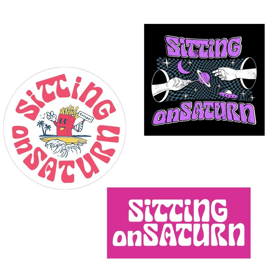 Sitting On Saturn Sticker Pack