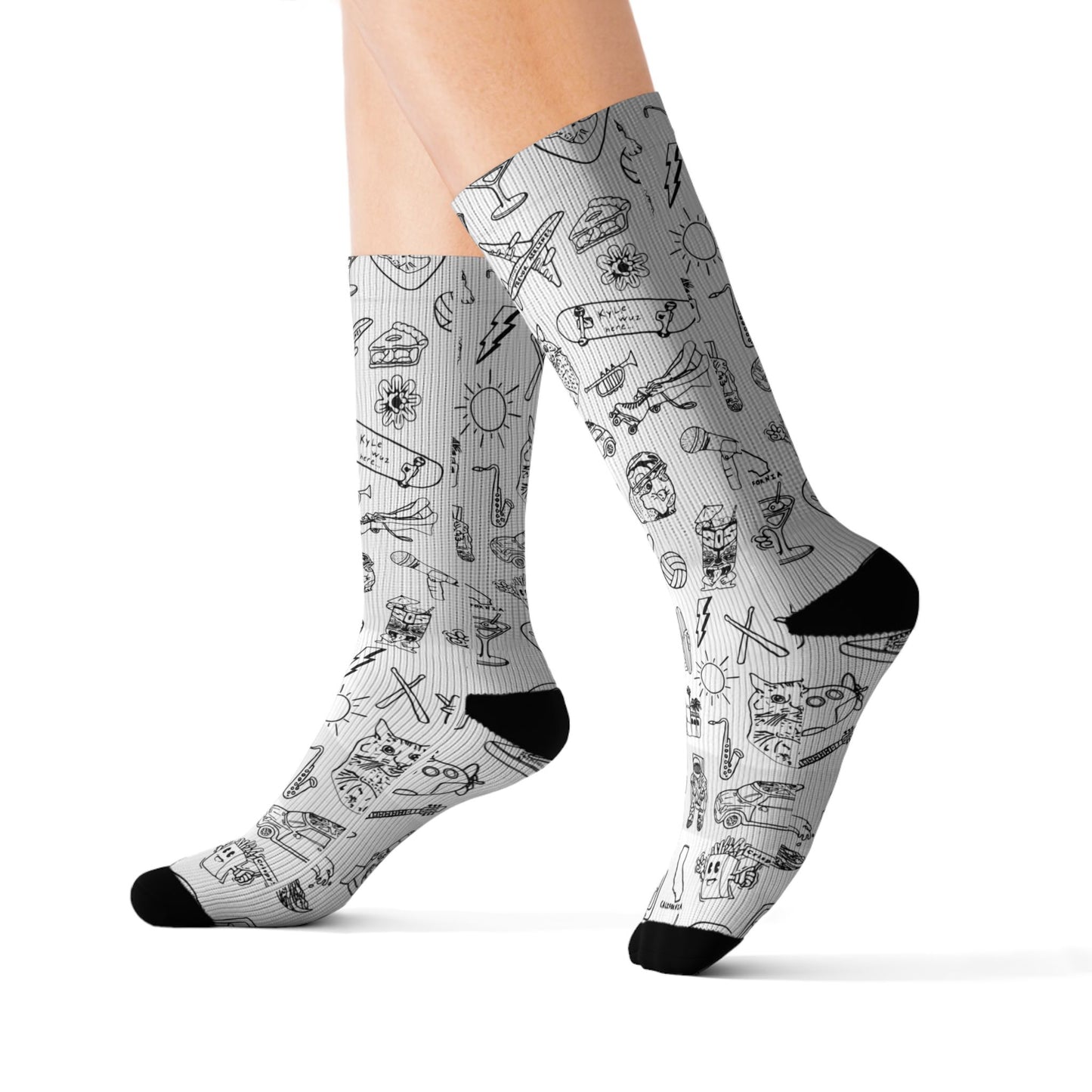 Sitting On Saturn "Doodles" Socks