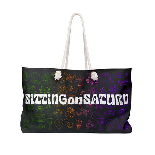 Sitting On Saturn "Doodles" Outdoor Travel Tote Bag