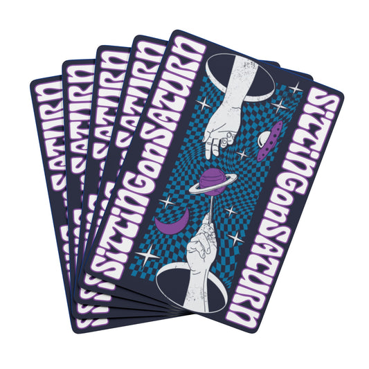 Sitting On Saturn "Hands In Space" Playing Cards