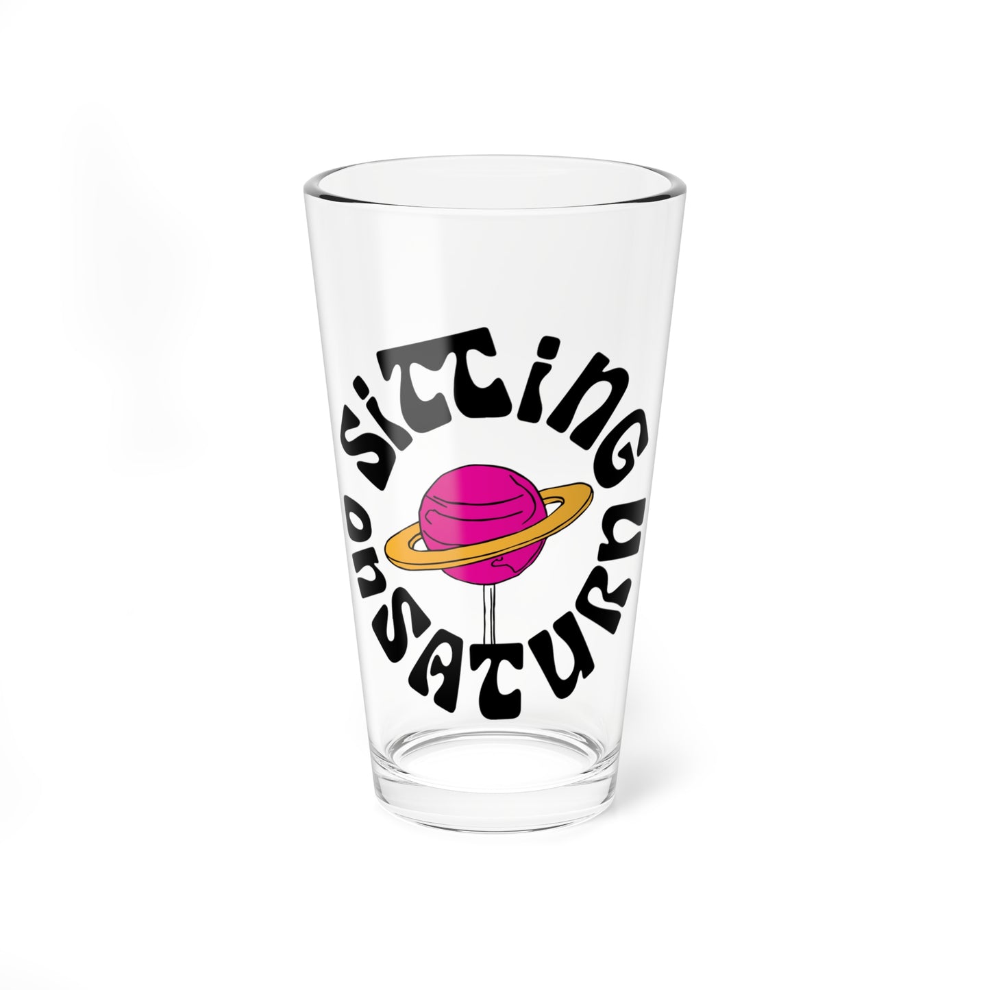 Sitting On Saturn "Lollipop" Souvenir Glass