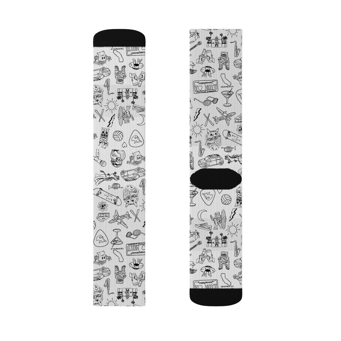 Sitting On Saturn "Doodles" Socks